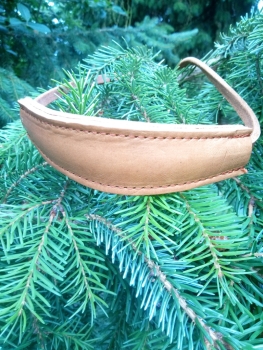 Fettlederleine Showleine mit Kehlkopfschutz