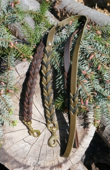 Stadtleine geflochten mit Handschlaufe 1m - 1,20m