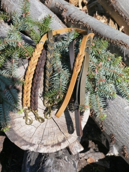 Stadtleine geflochten mit Handschlaufe 1m - 1,20m