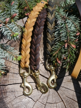 Stadtleine geflochten mit Handschlaufe 1m - 1,20m