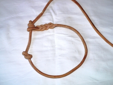 Rundlederleine - lautlose Jagdleine mit Handschlaufe