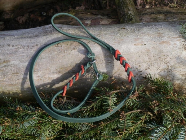 Welpenset Fettlederleine mit Stopp