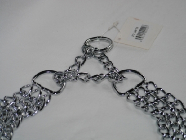 Showkette dreireihig hochglanzverchromt