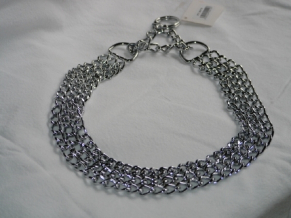 Showkette dreireihig hochglanzverchromt